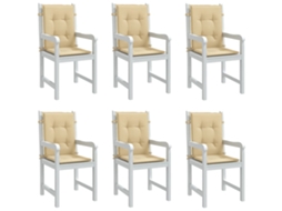 Almofadões Lombares P/ Cadeiras 6 Pcs 100x50x4cm Mesclado Tecido HARLANV1