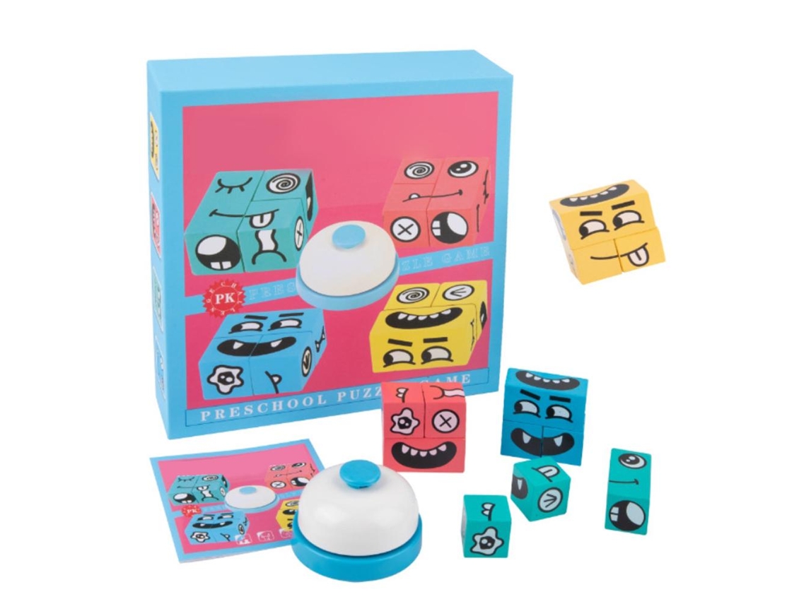 Mali brinquedo Educativo de Cubos de Madeira Puzzle para Crianças com Treinamento de Pensamento 3d