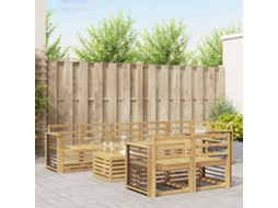 Vidaxl Conjunto De Sofás Para Exterior 9 Unid. Branco