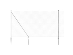 Vidaxl Cerca De Cadena Externa Com Pontas 10 X 1,5 M Aço Galvanizado