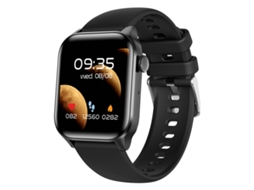 (Preto) Smartwatch de 1,85 polegadas com monitoramento de saúde e atividades esportivas, à prova d'água IP67 e com chamadas Bluetooth.