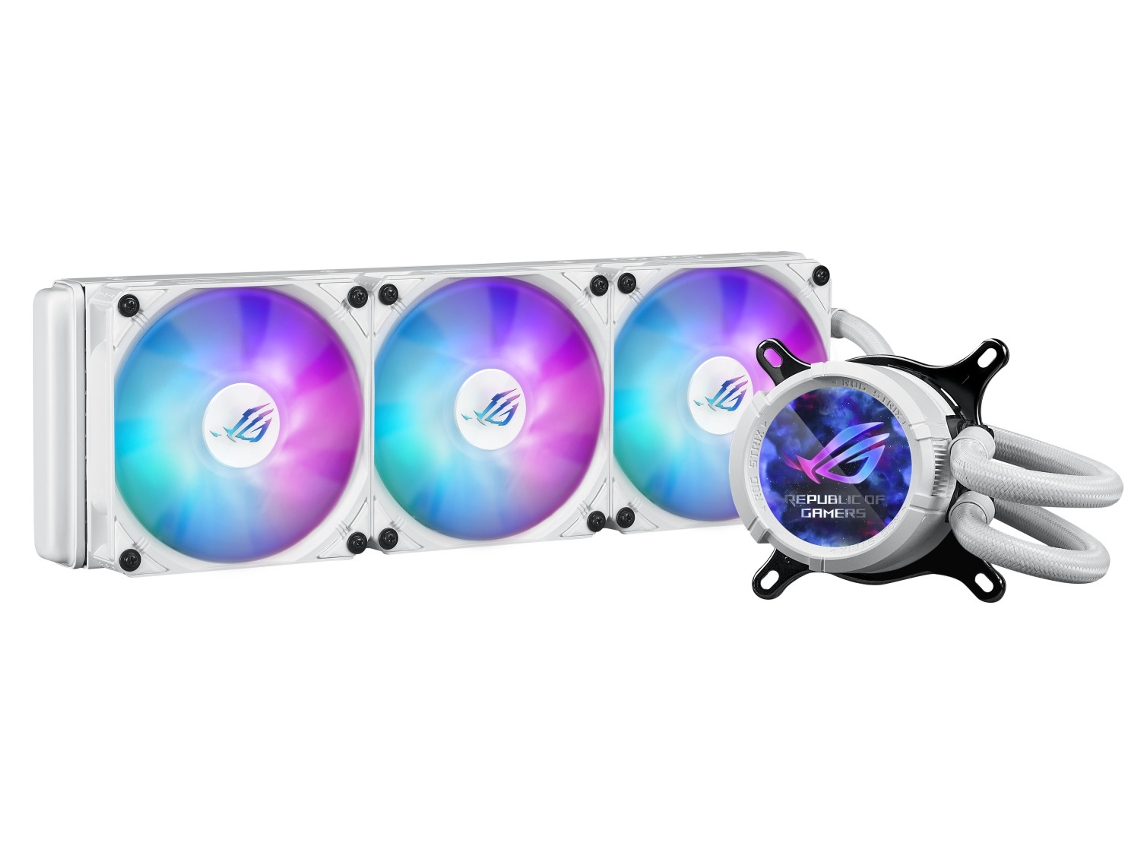 ASUS Rog Strix Lc Iii 360 Argb White Edition Caixa de computador Sistema de refrigeração líquida tudo-em-um 12 cm branco