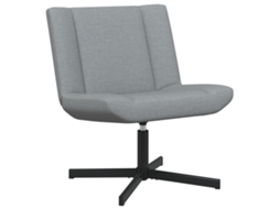Conjunto 1 Cadeira Giratória Vidaxl Cinzento Tecido (63 X 75 X 76 Cm)