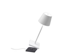 Candeeiro de Mesa Poldina Pro Mini Branco Led Recarregável e Regulável ZAFFERANO