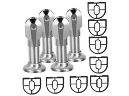 Suporte De Parede Popetpop Em Aço Inoxidável Para Divisória Banheiro, Resistente E Estável, Ideal Para Uso Público