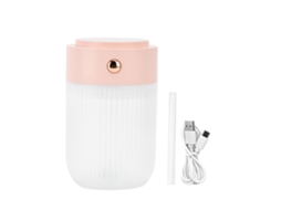 Laxiscreed Umidificador Portátil Para Carro Com Luz Colorida, 250ml, Usb, Rosa Elegante