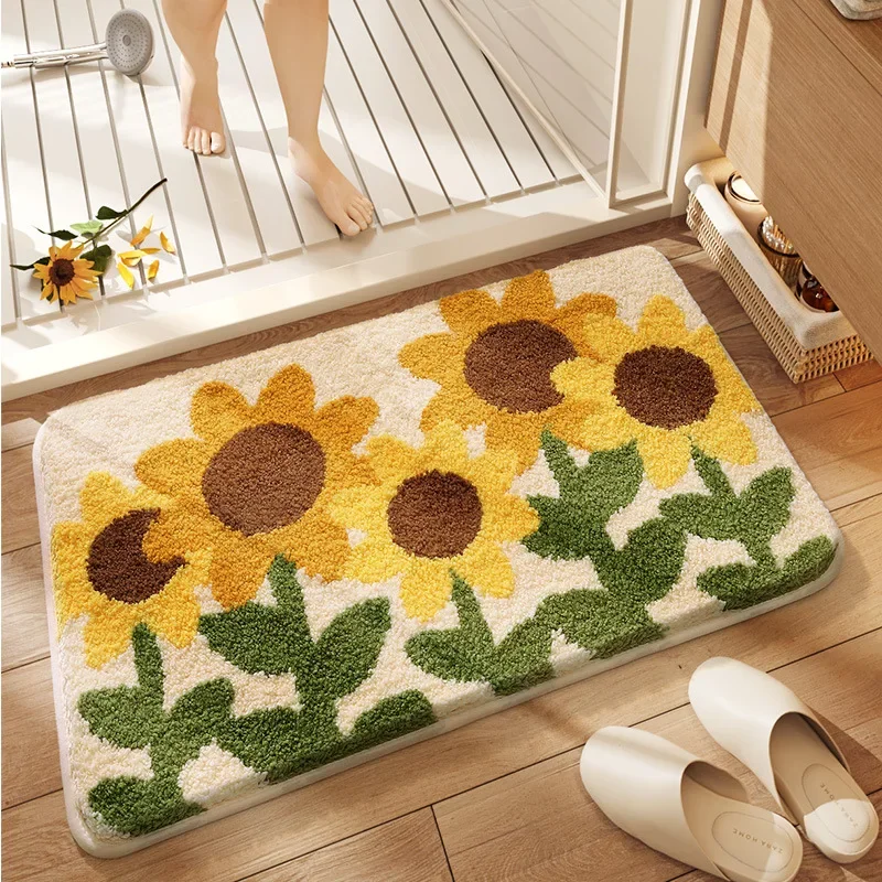 Tapete De Banheiro Com Design Moderno (estilo 3, 40x60cm), Lavável À Máquina, Antiderrapante E De Secagem Rápida.
