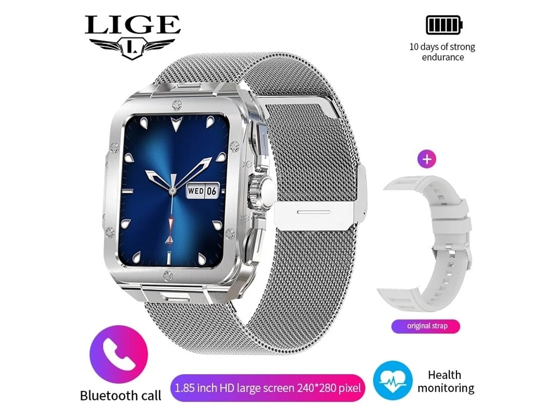 Relógio Inteligente Masculino Bluetooth Chamada Monitor em Tempo Real Termômetro Esporte Fitness Smartwatch para Android Ios