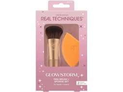 Conjunto de Pincel e Esponja de Maquilhagem REAL TECHNIQUES Glowstorm (2 peças)
