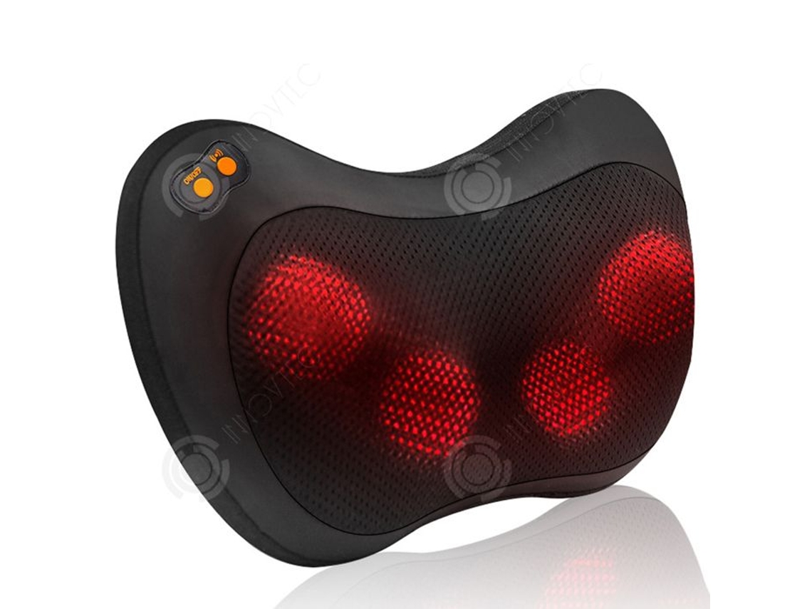 Inn Massagem De Pescoço 32 X 25 X 20 Cm Com 4 Bolas De Massagem E 3 Modos De Massagem Permite Massagear E Relaxar O Pescoço Preto Innovtec
