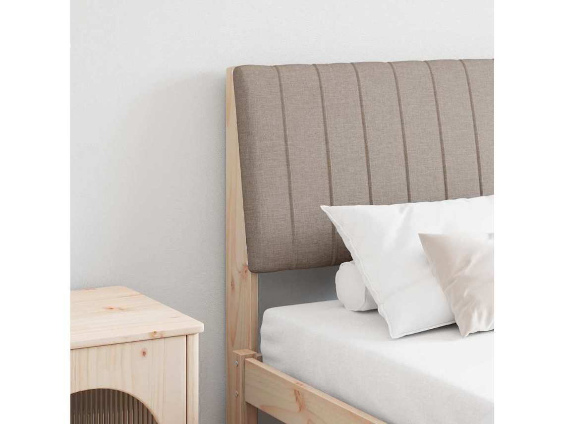 Vidaxl Cabeceira Estofada Cinzento-acastanhado 150 Cm