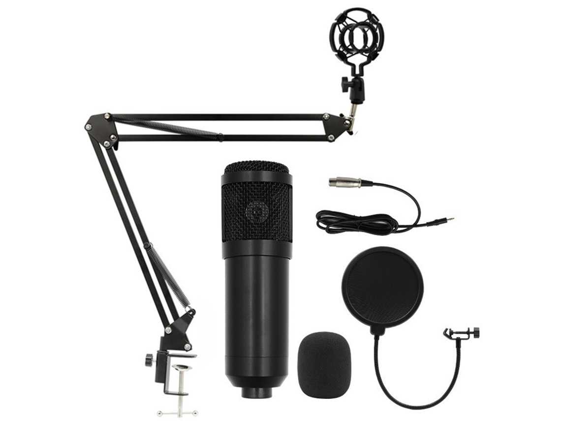 Conjunto De Streaming Com Microfone Bm800 E Suporte De Braço Usb Yuysan, Preto