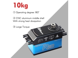 Servo Digital Yipinservo 10kg Engrenagem Metal Água Resistente Para Carros Rc Robôs 1/8 1/10