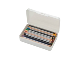 Estojo para Lápis, Grande Capacidade, Plástico, Multicolorido AQUAFORGE