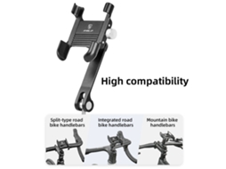 Suporte Mali de telefone para bicicleta, ajustável, em alumínio, 360 graus, mountain e estrada