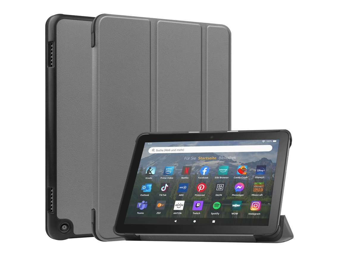 Capa Para Amazon Fire Hd 8/fire Hd 8 Plus 2020 Cinza