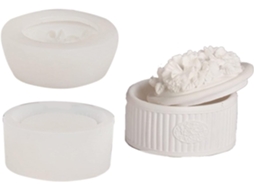 Molde Flexível De Silicone Para Guardar Joias, Caixa Redonda Fácil De Desenformar, Moldes Para Decorar