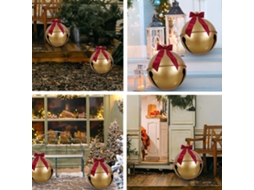 Bola de Natal Inflável de 17.7 Polegadas com Sino de Pvc para Jardim e Exterior LAXISCREED
