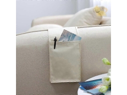 Lurelia Bolsa De Cabeceira, Para Sofá, 14x52 Cm, Bege/cinza