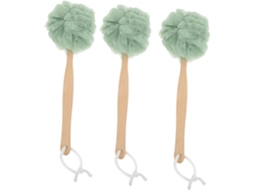 Conjunto De 3 Escovas Corporais Nylon Com Cabo Longo Para Esfoliação E Limpeza Das Costas, Ideal Para Banho E Massagem