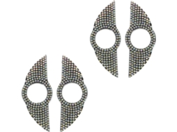 Conjunto De 4 Puxadores Internos Decorativos Com Strass Para Fechadura Portas Carro, Para Um Visual Elegante E Moderno