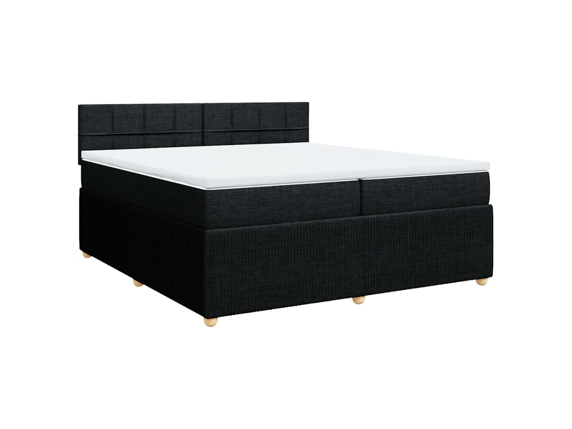 Box Spring Bed, Box Spring Beds Vidaxl Preto Tecido (200 X 200 Cm)