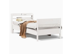 Bed Frame, Bed Frames Vidaxl Branco Madeira De Pinho (90 X 200 Cm)