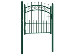 Vidaxl Portão De Cerca Emmen Com Pontas De Aço 104x97 Cm Verde