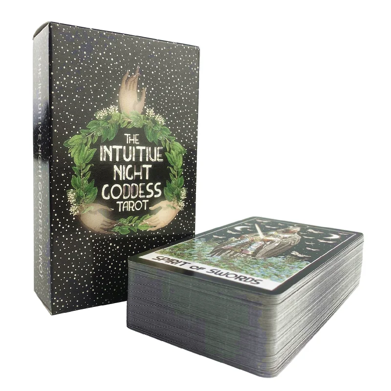 Jogo de Tarot da Deusa da Noite da Intuição: Jogo de Tabuleiro de Alta Qualidade, Adivinhação Divertida, Adequado para Iniciantes. MDUG
