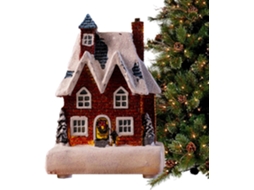 Conjunto De Prédios Colecionáveis Da Vila De Natal Para Decoração De Escritórios E Residências |