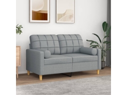 Vidaxl Almofadas Decorativas 2 Pcs Ø15x50 Cm Tecido Cinzento-claro