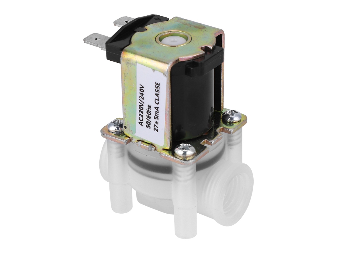 Válvula De Água Eletromagnética Normalmente Fechada G1/4" Em Plástico Da Laxiscreed Para Controlo De Água