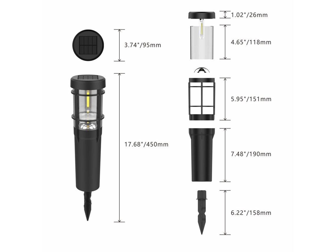 Lâmpada Solar para Jardim Decorativa Ip65 S/MARCA