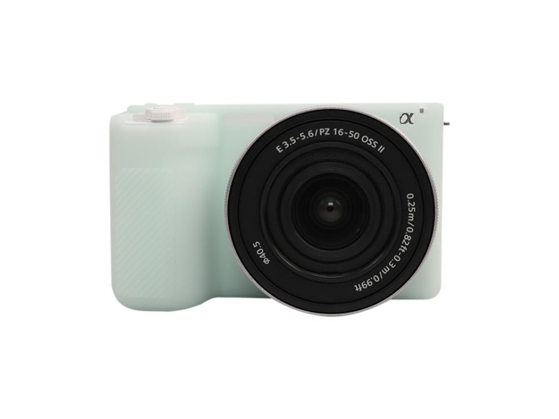 Capa Protetora de Silicone Macio Brilhante para Sony Zv e10 Ii / Zv e10m2 Verde Gelatina XIAOMOYU