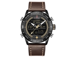 Relógio Eletrônico Quartz Masculino de Pulso com Pulseira Pu À Prova D'água Estilo Esportivo