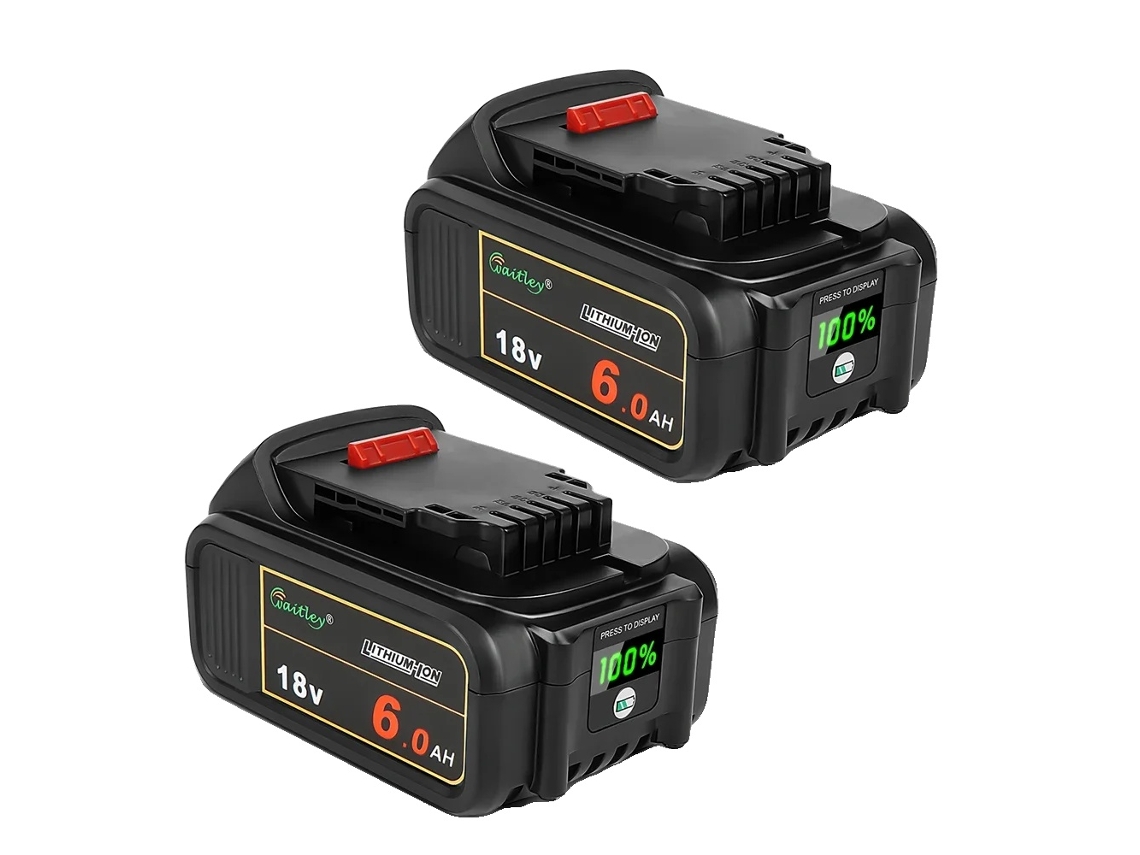 Bateria De Ferramenta Elétrica, Compatibilidade 18v/20v, Alta Capacidade, 2 Pcs 6ah Bateria Oem
