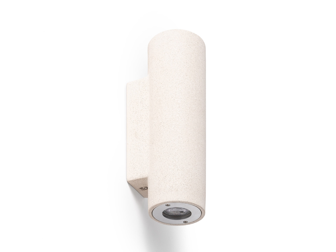 Aplique de Parede Exterior Cimento Iluminação Dupla Face Banjar Bege LEDKIA