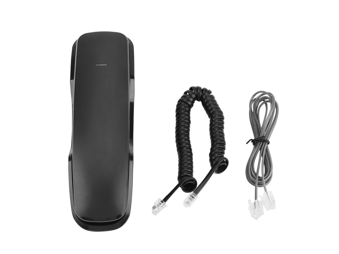 Telefone De Parede Com Cancelamento De Ruído, Redial Automático, Sem Interferência, Montagem Em Parede Preto