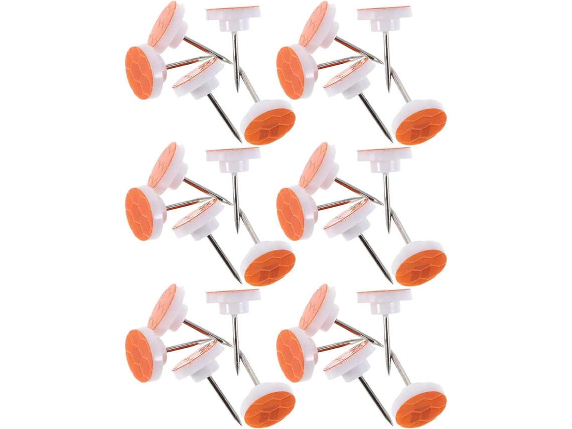 100 Tachinhas Refletoras Laranja Prático