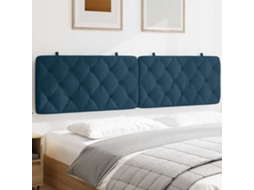 Vidaxl Almofadão De Cabeceira 200 Cm Veludo Azul