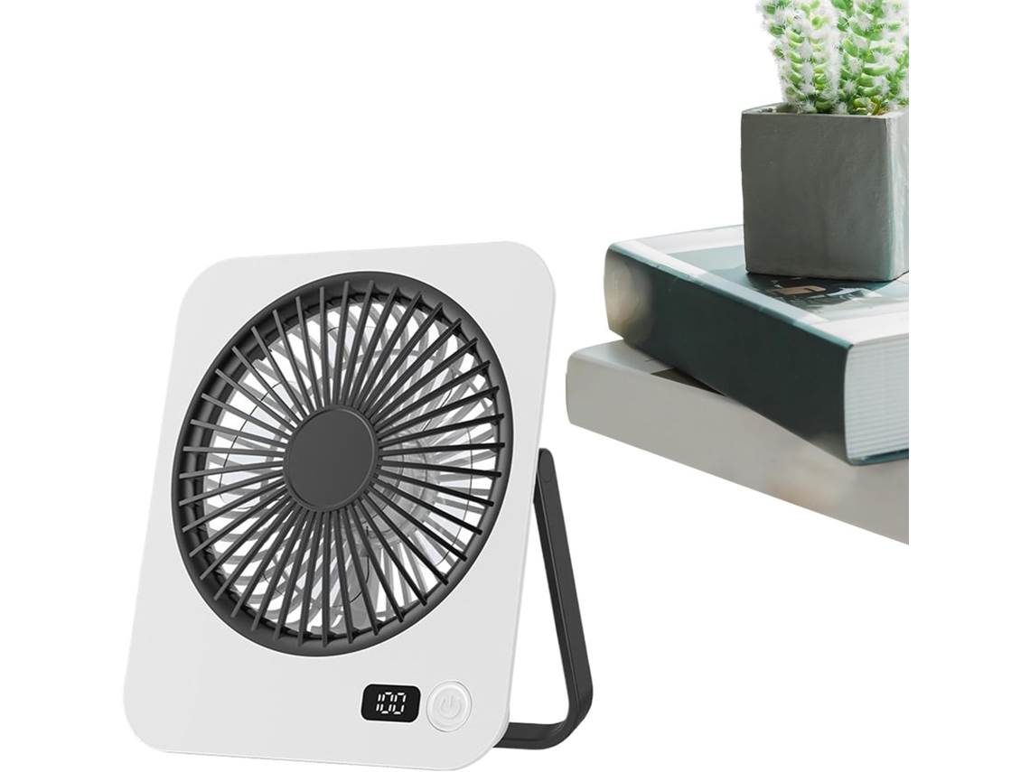 Ventilador De Mesa, Ventilador Pessoal Para Escrivaninha, 5 Velocidades, Bateria De 1200mah, Refrigerador Pessoal Para Casa, Quarto Gokoco