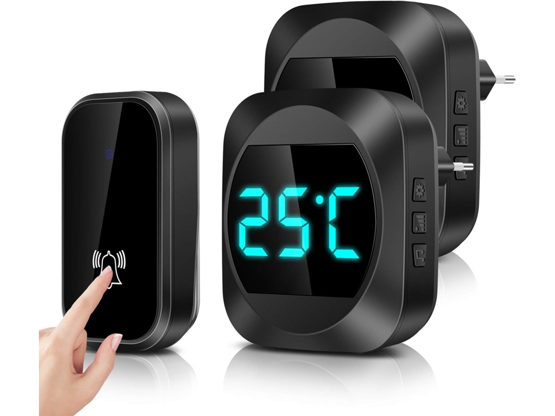 Alerta De Entrada Inteligente Campainha Sem Fio Inovadora Com Tecnologia Push Rf, Design À Prova Dágua Para Notificações Confiáveis No Escritório Em