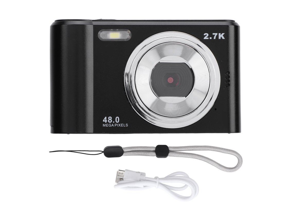 Raum-câmera Digital 48mp Com Zoom Digital 8x, Gravação 2.7k E Tela De 2.4 Polegadas, Autofoco