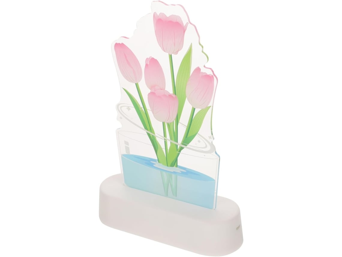 Luminária Tulipa 3d Alipis Com Efeito Visual, Luz Noturna Decorativa E