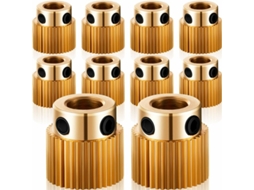 Roda Extrusora Peças Para Impressora 3d Engrenagem Roda Extrusora De Latão Com 40 Dentes Compatível Com Cr, 10, Cr, 10s, S4, S5, Ender 3