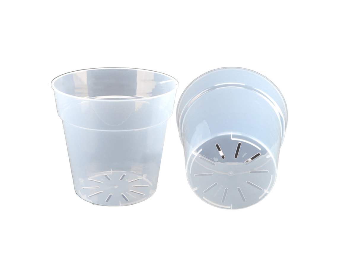 HYMNORA Vaso Transparente Para Orquídeas, Plástico Resistente