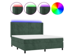 Box Spring Bed, Box Spring Beds Vidaxl Verde Veludo (180 X 200 Cm)