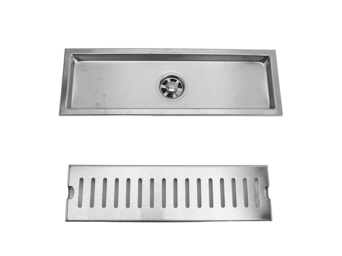 Ralo Linear Retangular de Chuveiro 12 Polegadas Aço Inoxidável 304 com S/MARCA
