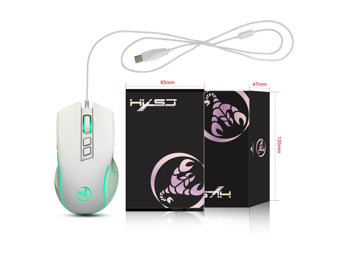 Rato Gaming JLTRUM X100W 3200Dpi Blanco