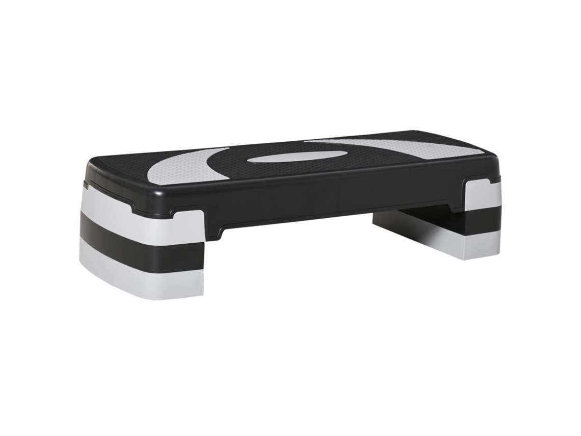 Step Aeróbico Antiderrapante 3 Alturas 10/15/20 Cm Carga 150 Kg Treino Doméstico, 80×31×20 Cm, Cinza.